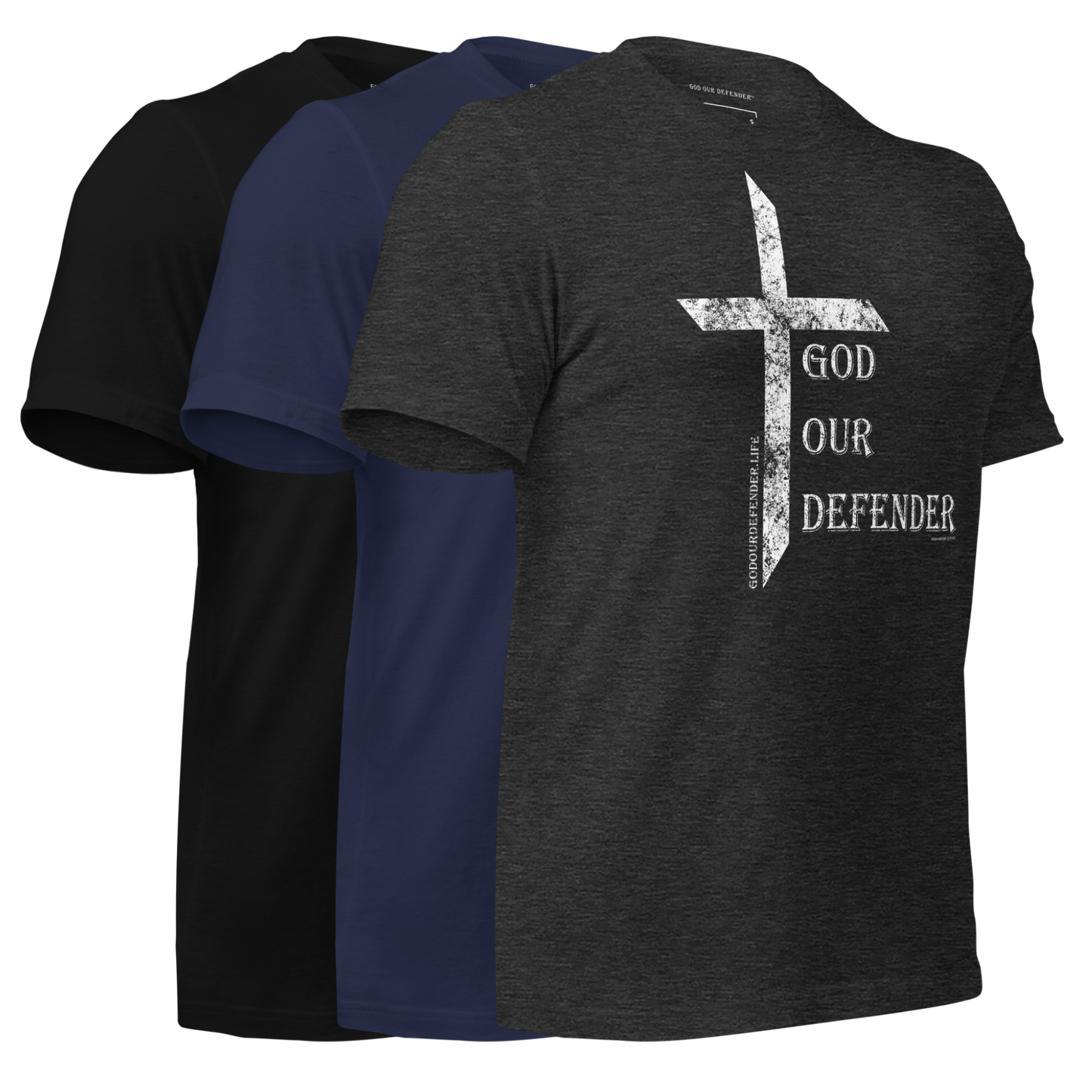 3-Pack (XS-S) God Our Defender Signature Tee