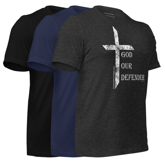 3-Pack (2XL-5XL) God Our Defender Signature Tee