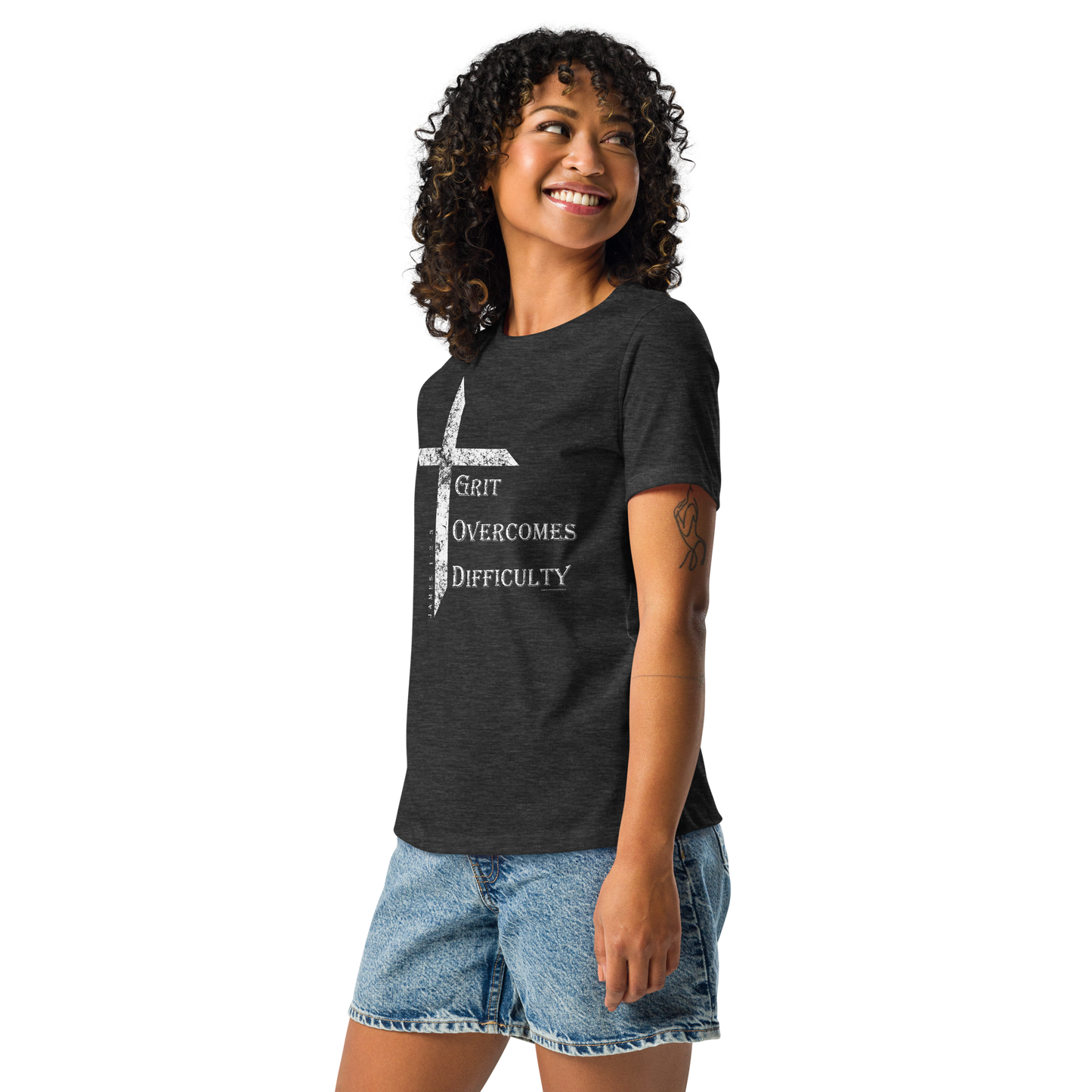 Women's Grit Overcomes Difficulty Tee