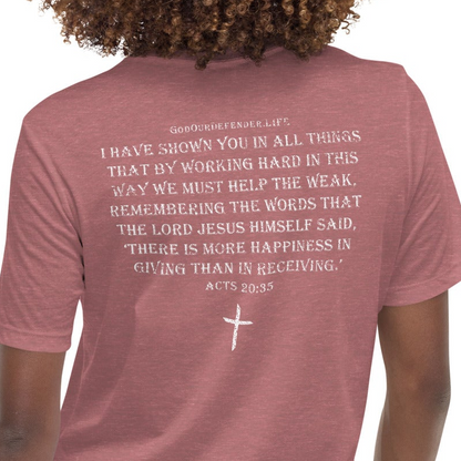 Women's Giving Overcomes Discontent Tee