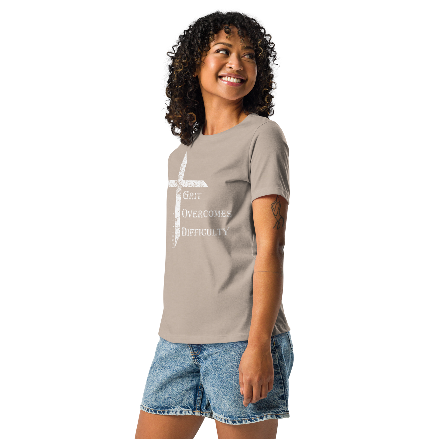 Women's Grit Overcomes Difficulty Tee